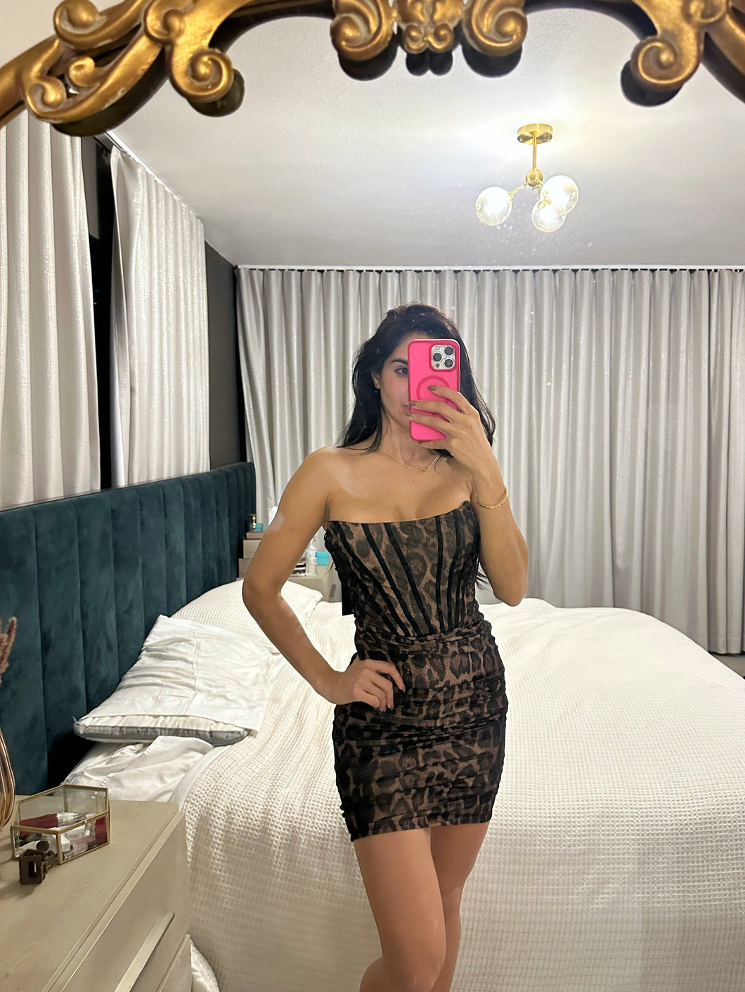 Mesh corset dress
