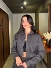 Load image into Gallery viewer, Charcoal long sleeve jacket
