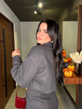 Load image into Gallery viewer, Charcoal long sleeve jacket
