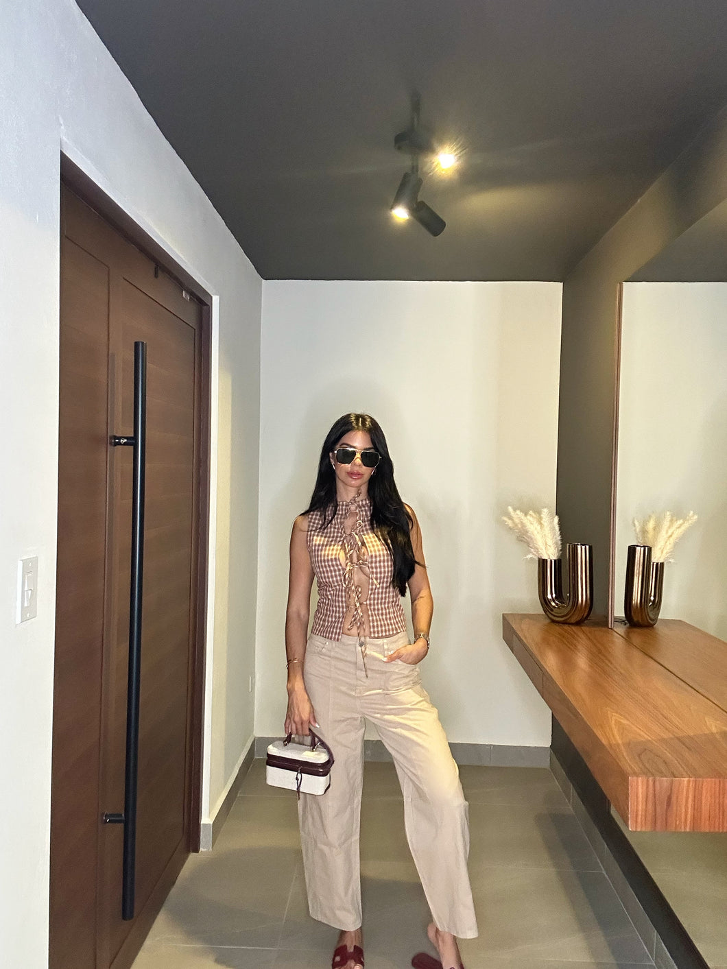 Taupe Balloon Jeans